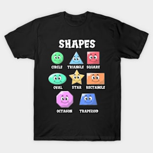 Shapes Pre-K Kindergarten Teacher Back to School T-Shirt